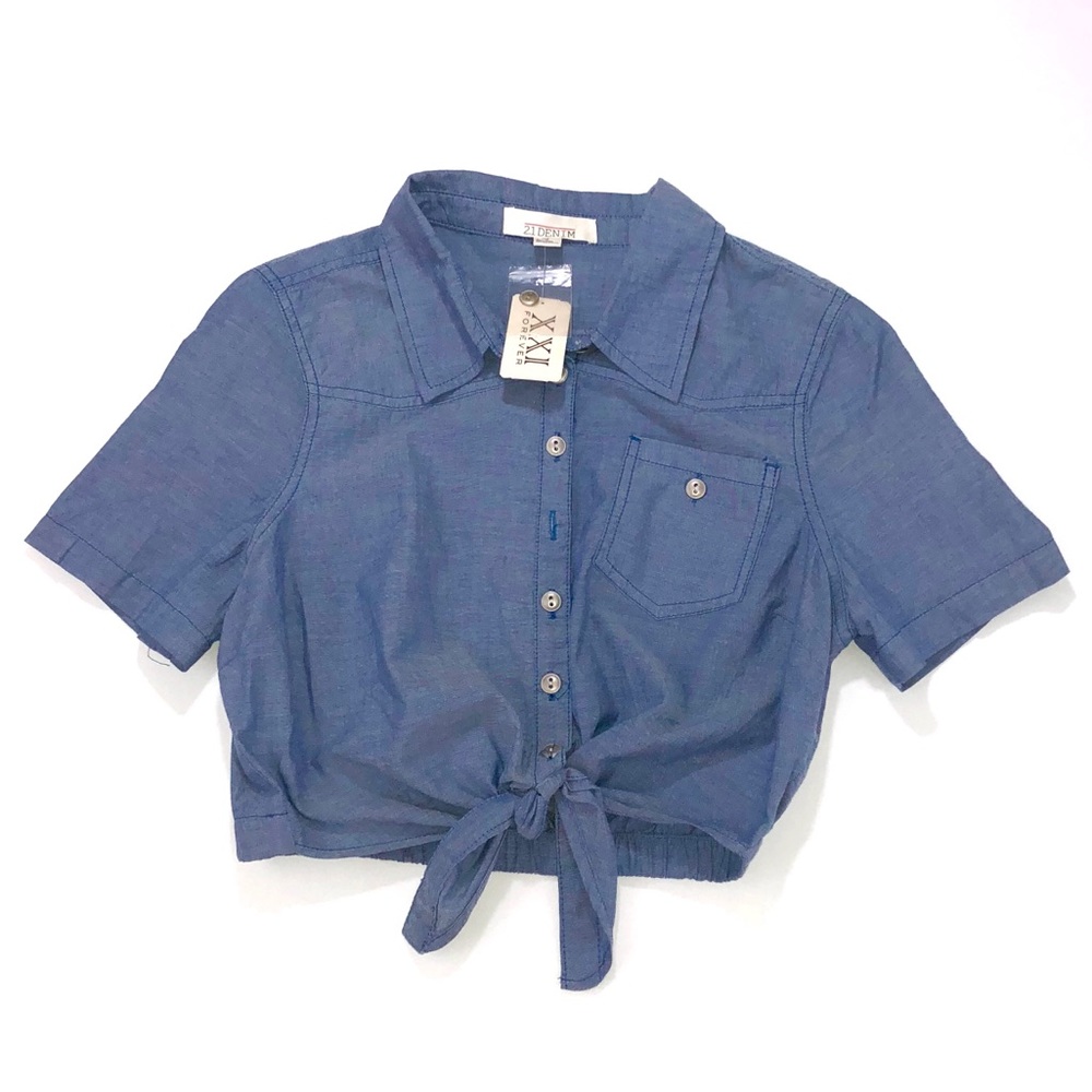 🎯 BUNDLE ME!!! NWT | Chambray Crop Top